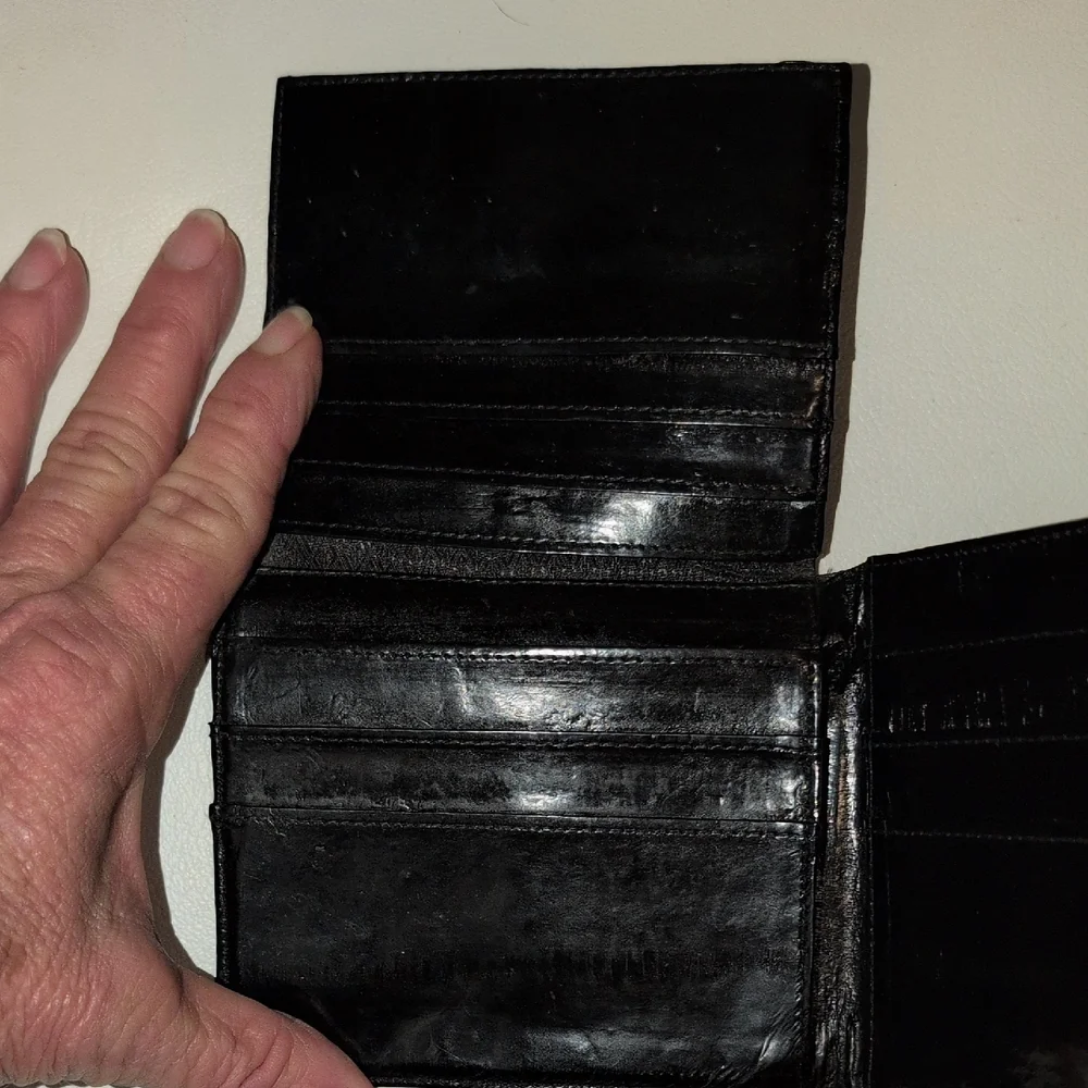 Black Eel  Leather Wallet