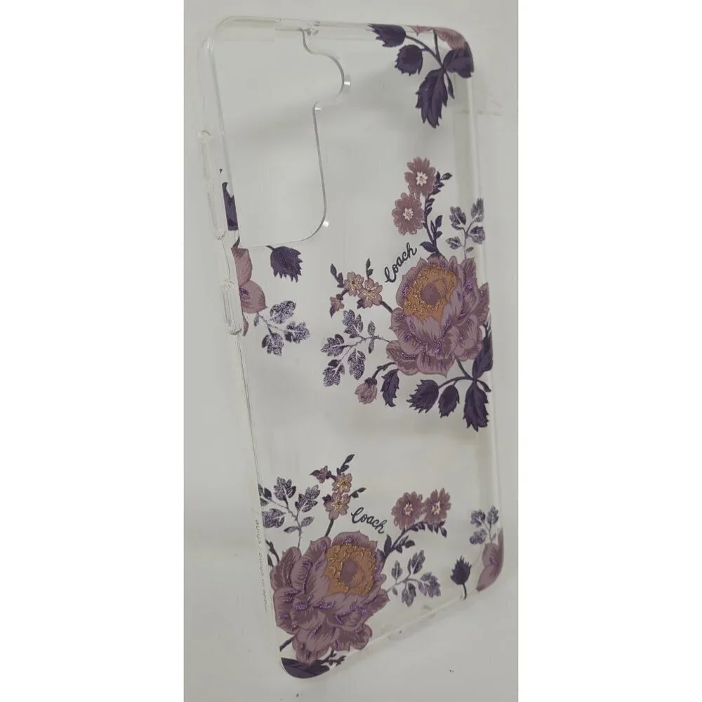 Coach Case for Samsung Galaxy S21 Plus 5G / S21+, Protective Cover Floral Purple