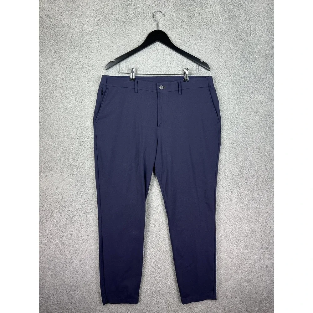 Public Rec Pants Mens 36x32 Blue Performance Stretch Golf Travel Athletic Chino