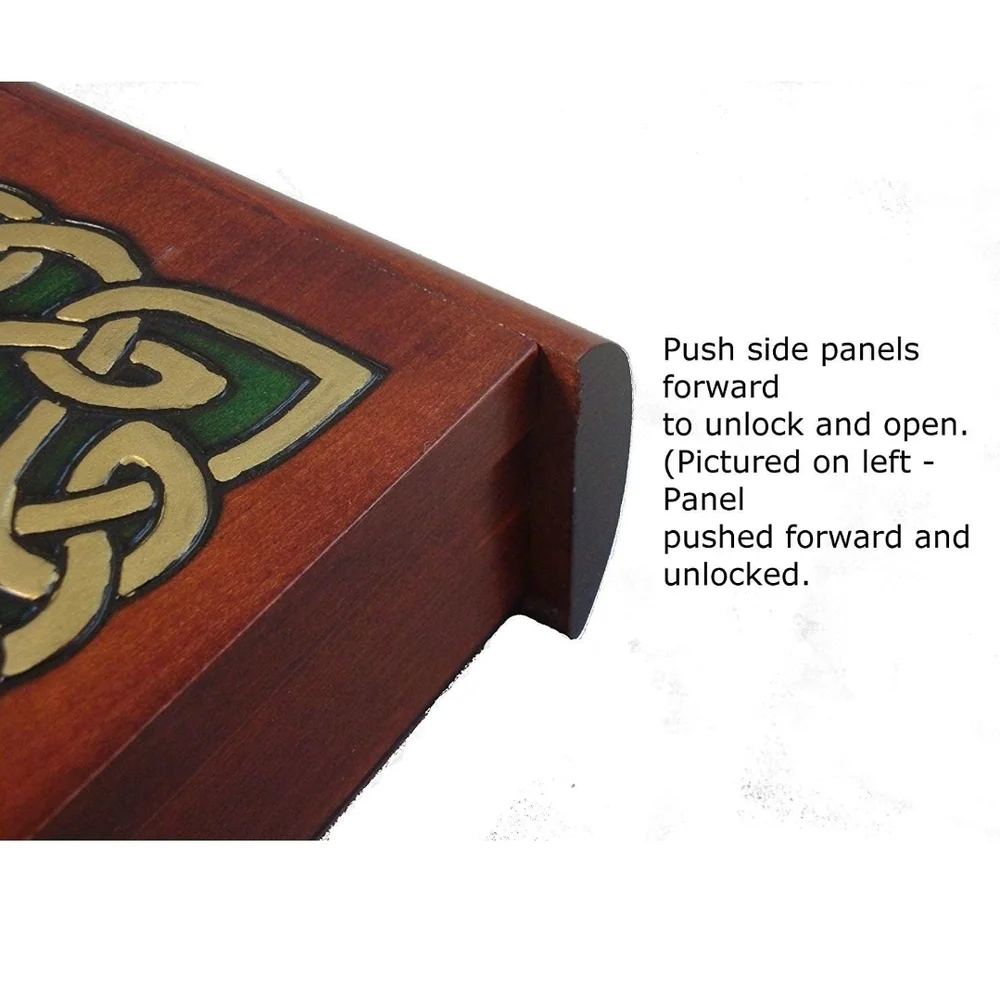 Wooden Jewelry Organizer with Celtic Design
