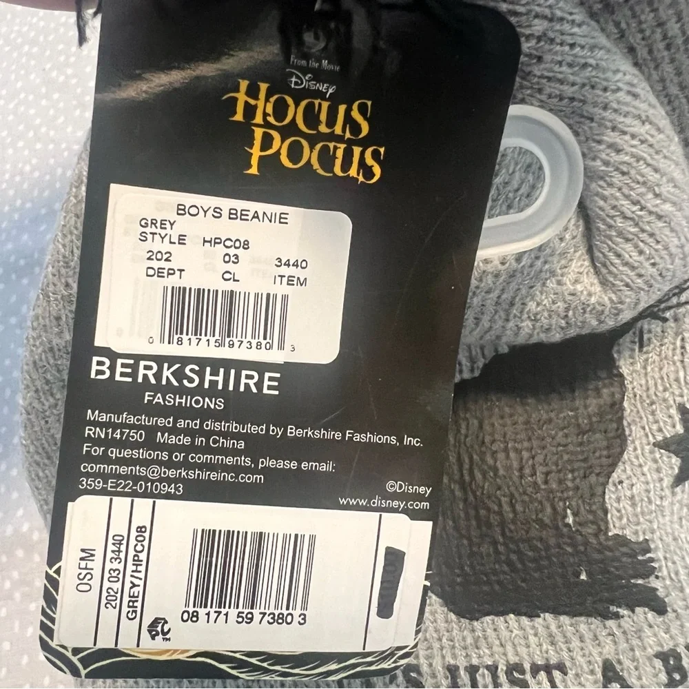 Disney Hocus Pocus Gray Cat Beanie with Pom Pom
