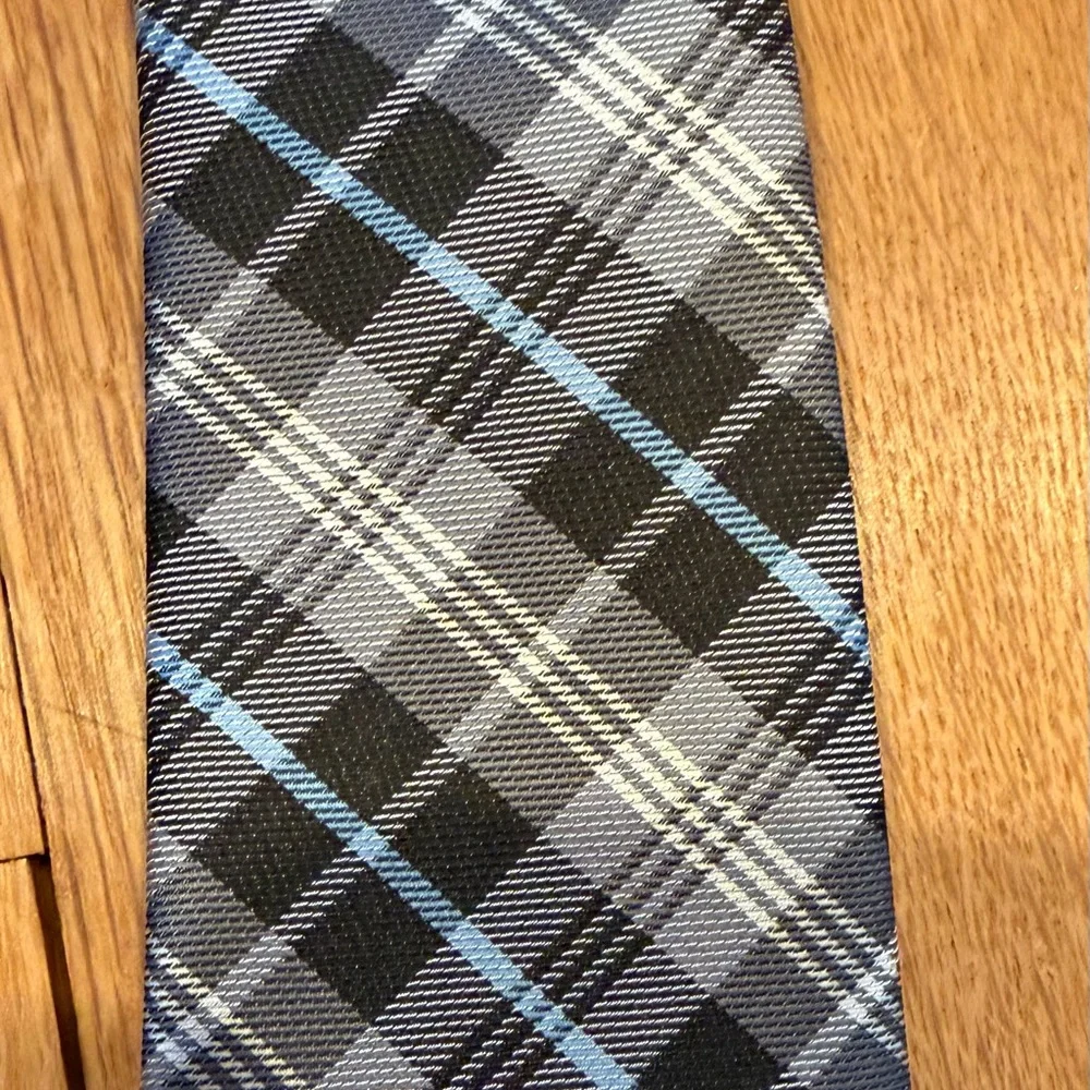 Boys Chaps Black and Blue Plaid Tie