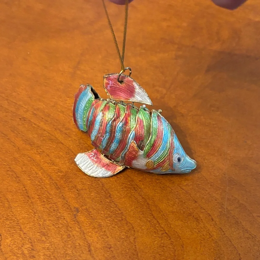 Colorful Cloisonné Articulated Fish Ornament