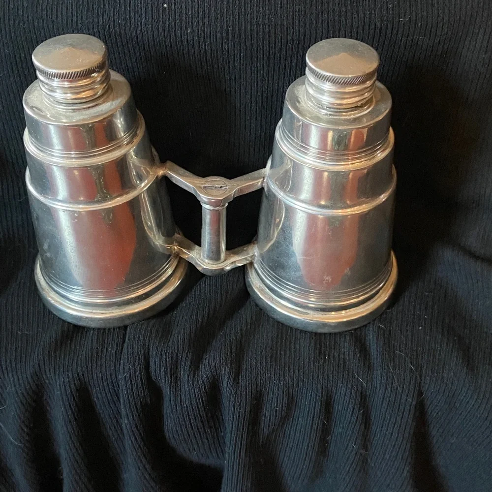 Vintage Miniature Binoculars Double Flask