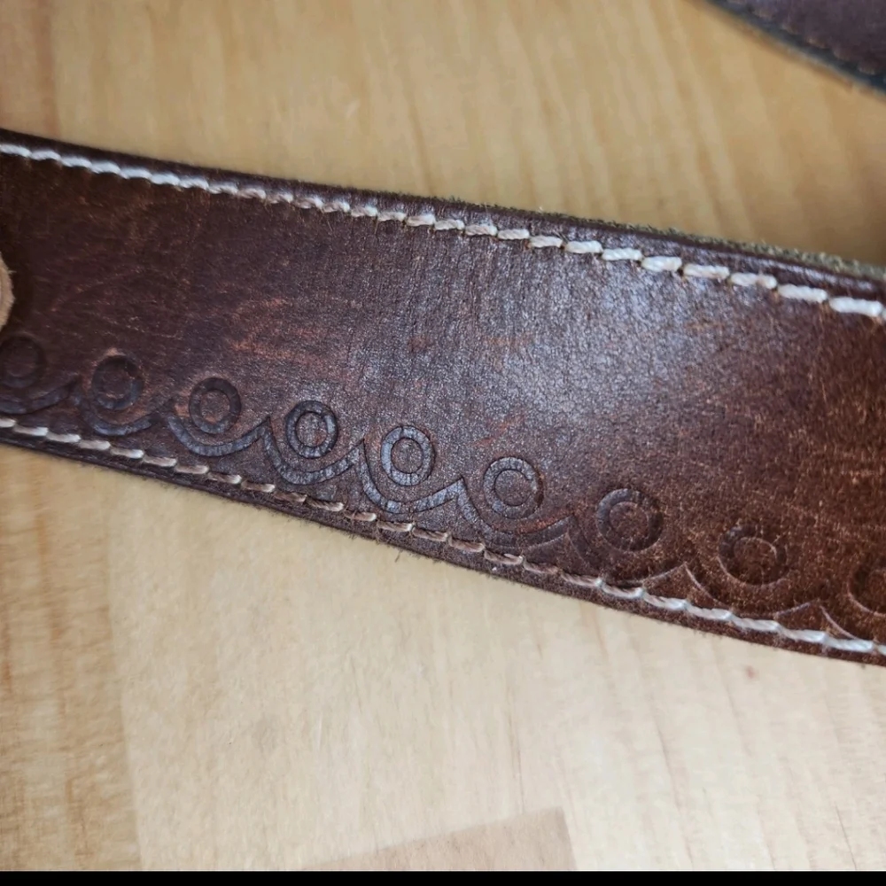 BED STU Shepherd Belt Men's Extra Large Brown Genuine Leather Tooled