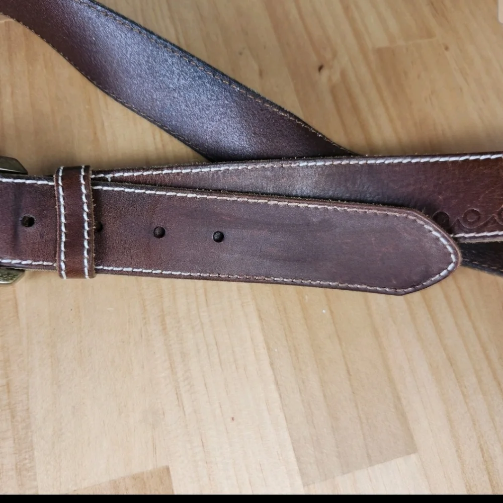 BED STU Shepherd Belt Men's Extra Large Brown Genuine Leather Tooled