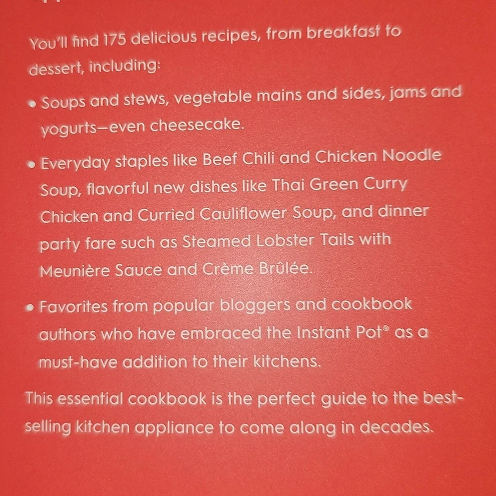 Instant Pot Miracle Paperback Cookbook New