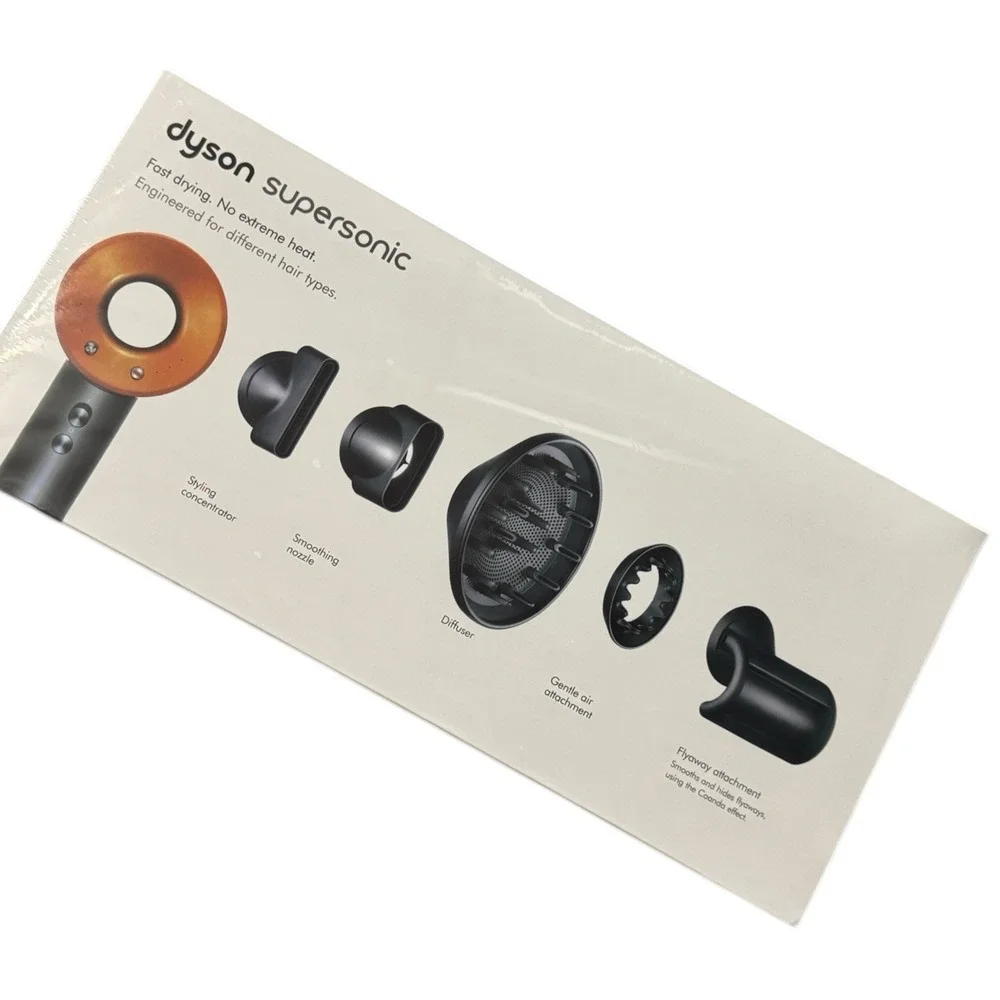 Dyson Supersonic Hair Dryer HD08 Copper/Nickel 5 Attachments Brand New Sealed