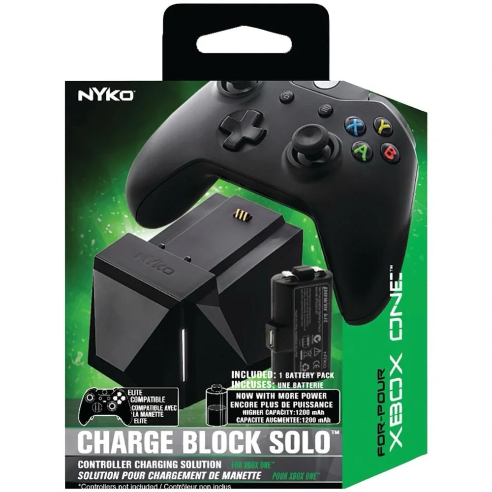 Nyko Black Charge Block Solo for Xbox One - NWT