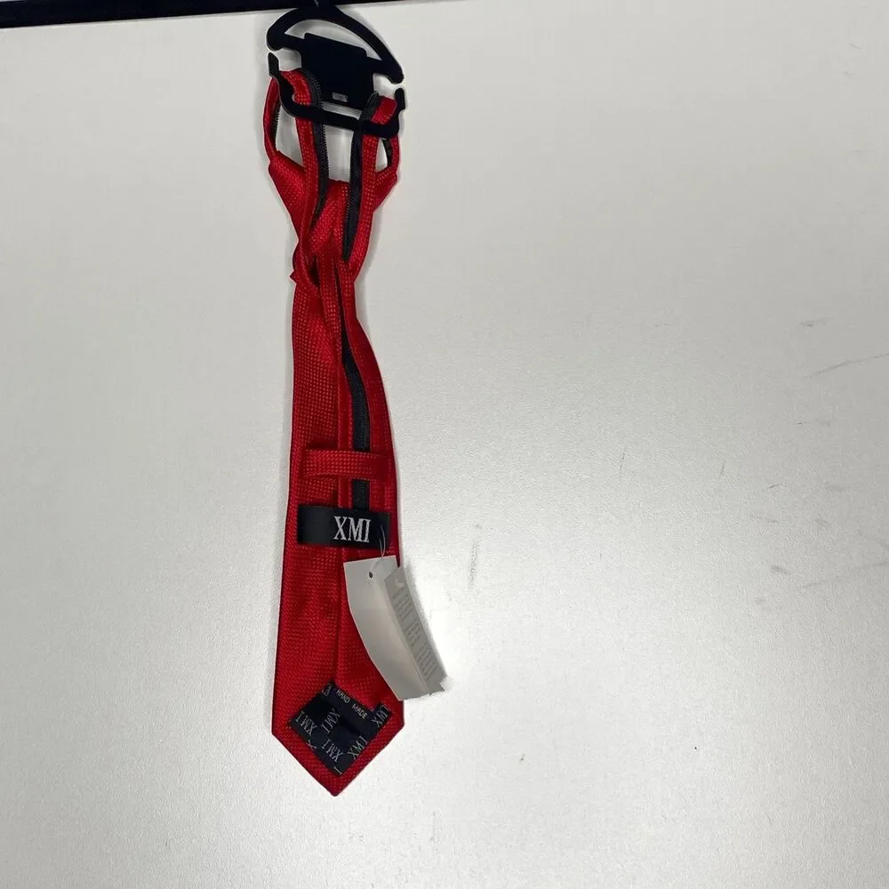 New Von Maur XMI Red Zip Neck Tie 11