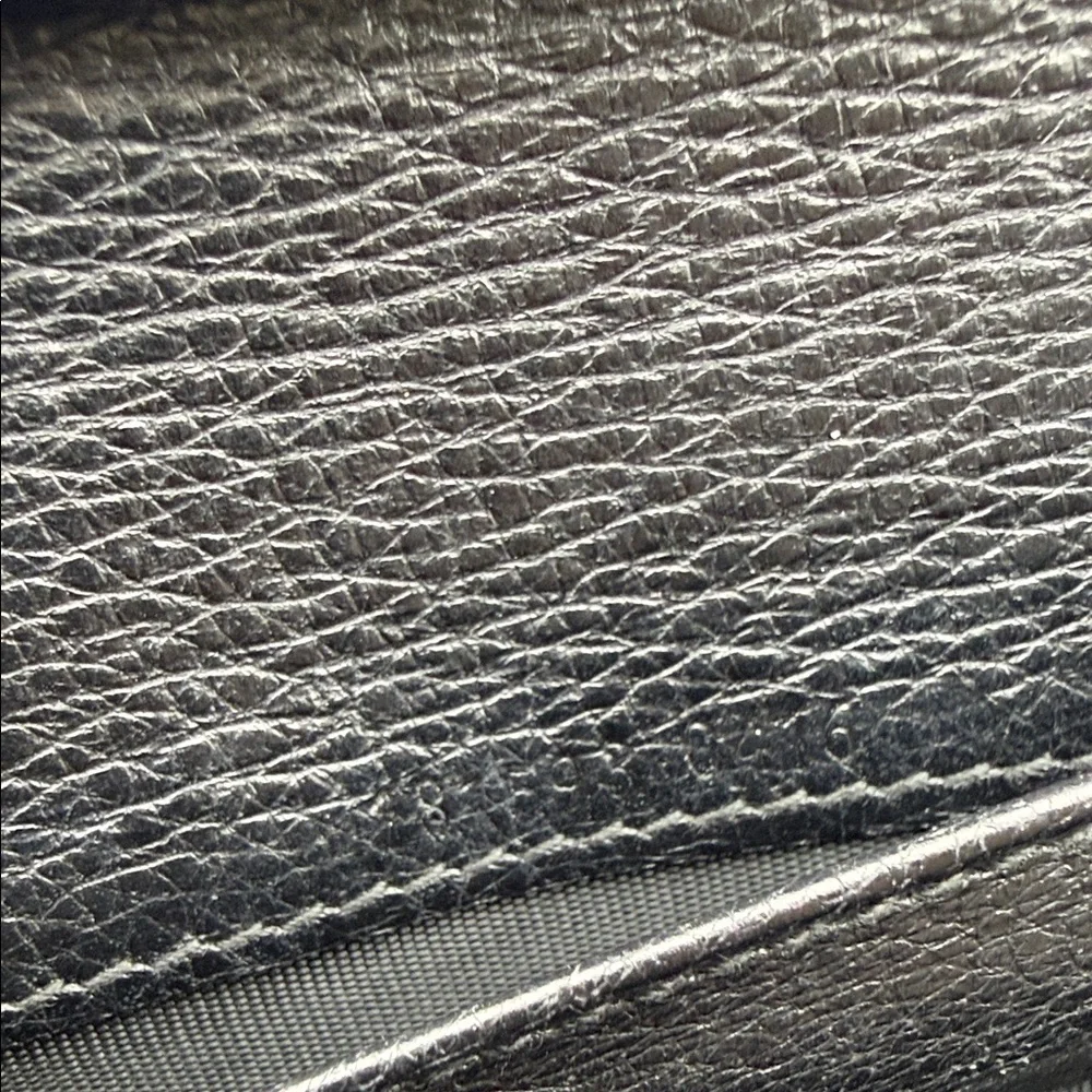 Gucci Authentic Black Embossed Clutch Wallet