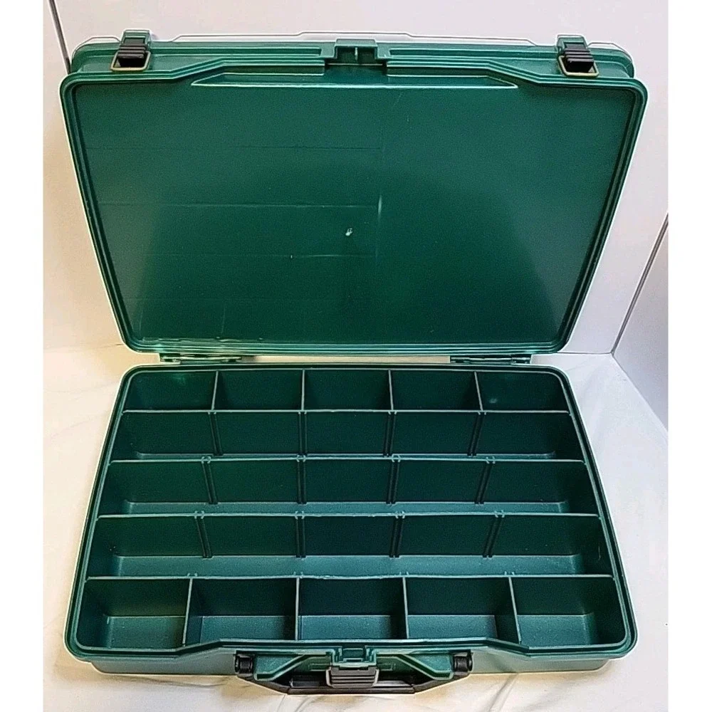 Plano 1155 Green Boatbox Transparent Lid Tackle Box Fishing Multi Compartment