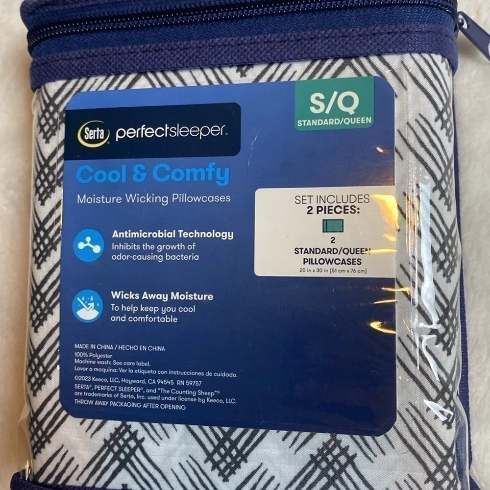 Serta perfect sleeper Cool & Comfy S/Q standard /queen 2pc 20”x30”