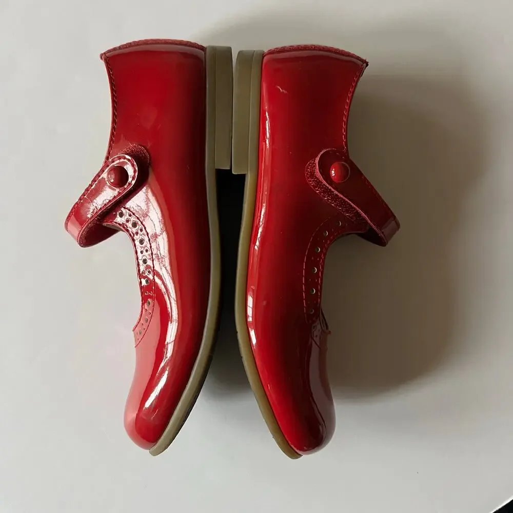 Footmates red patent leather Mary Janes
