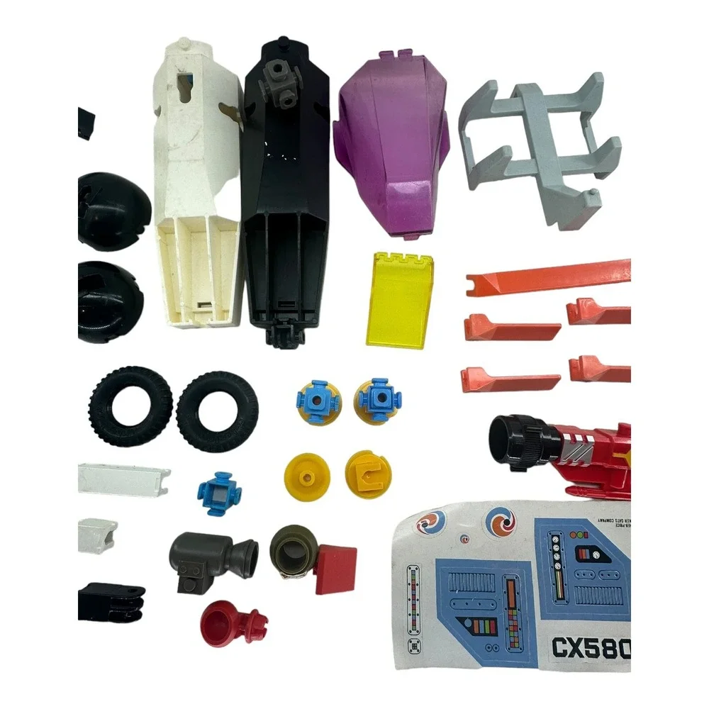 1984 Construx Fisher Price Large Lot of Parts & Pieces Replacement 64pc Vintage