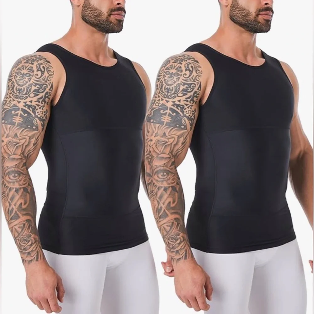 Set of Two: Yowoda Men’s Body‎ Shaper |Compression Shapewear | Slimming Tank Top