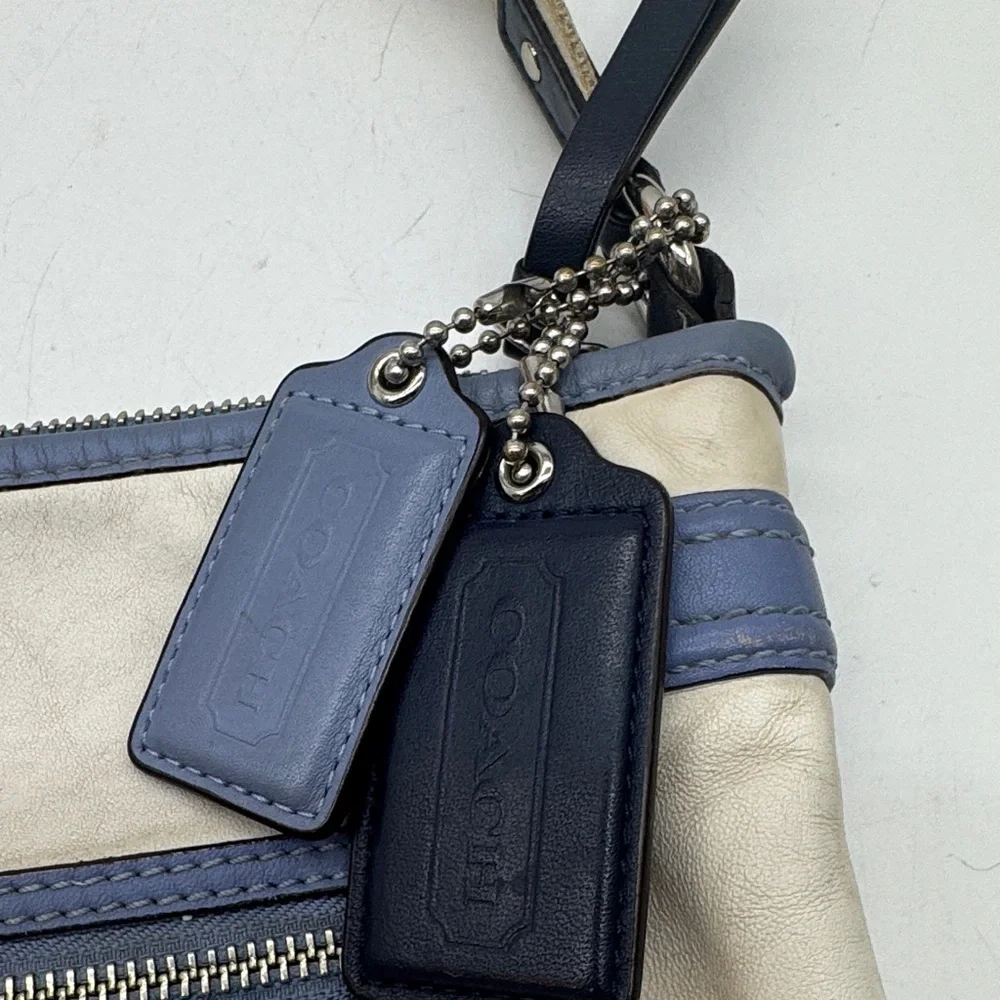 Coach Off White and Navy Crossbody Bag As is Condition CP9340