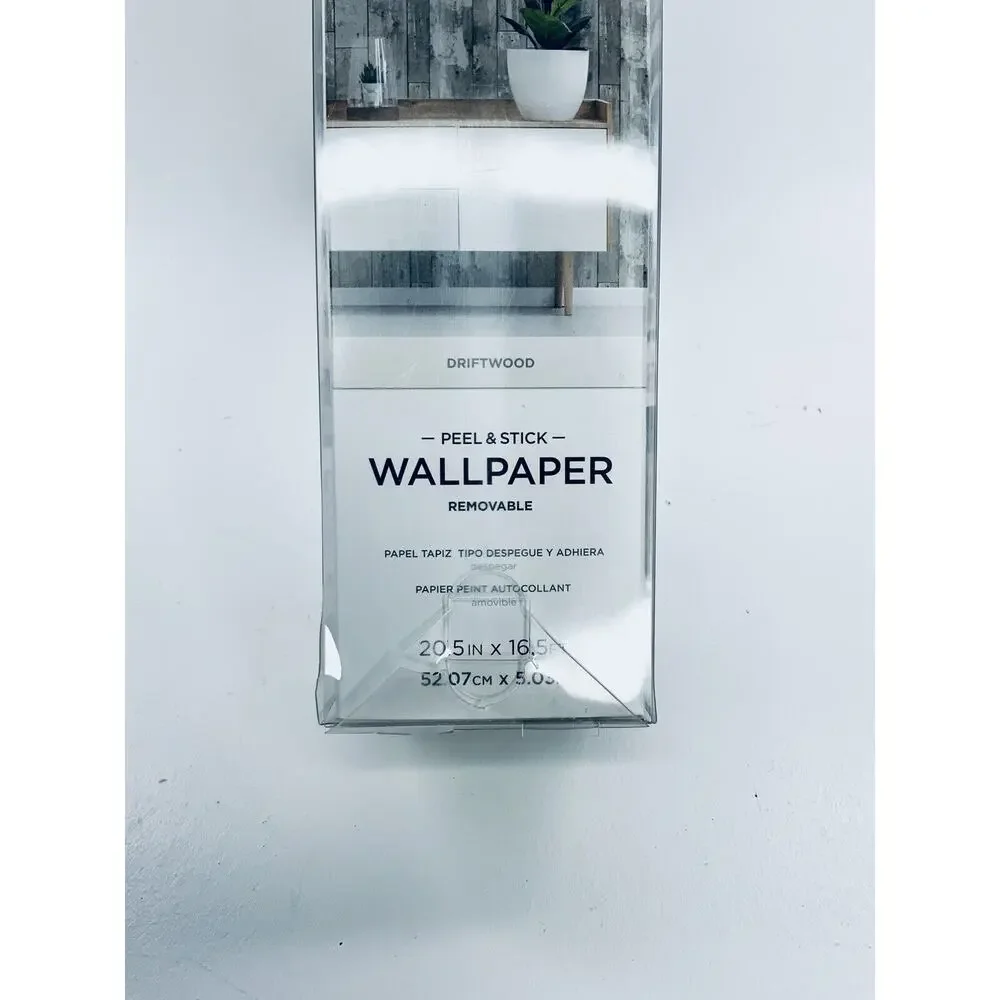 Wallpaper Driftwood Peel & Stick Removable Grey 1 NH3552 In Home