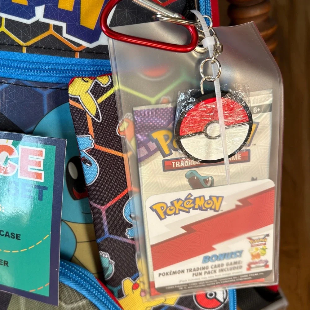 Pokemon Backpack Set with Pikachu and Friends 5+ Piece Set NWT