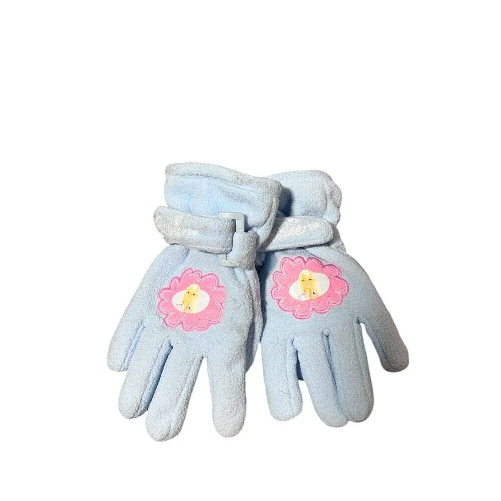 NWOT 2004 Mattel Barbie Adjustable Winter Gloves Girls OS Casual Travel Warmth