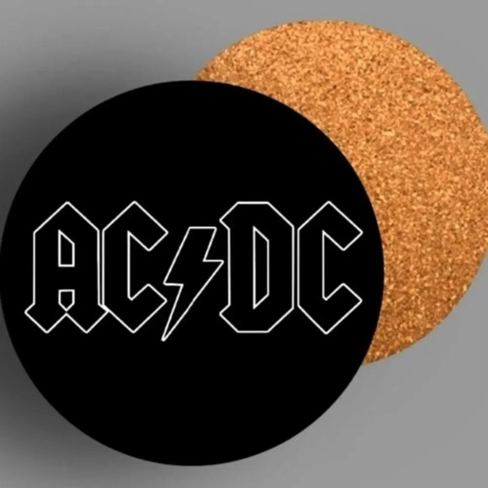 Ac/dc Band Logo Drink Coaster Set Rock Music Décor