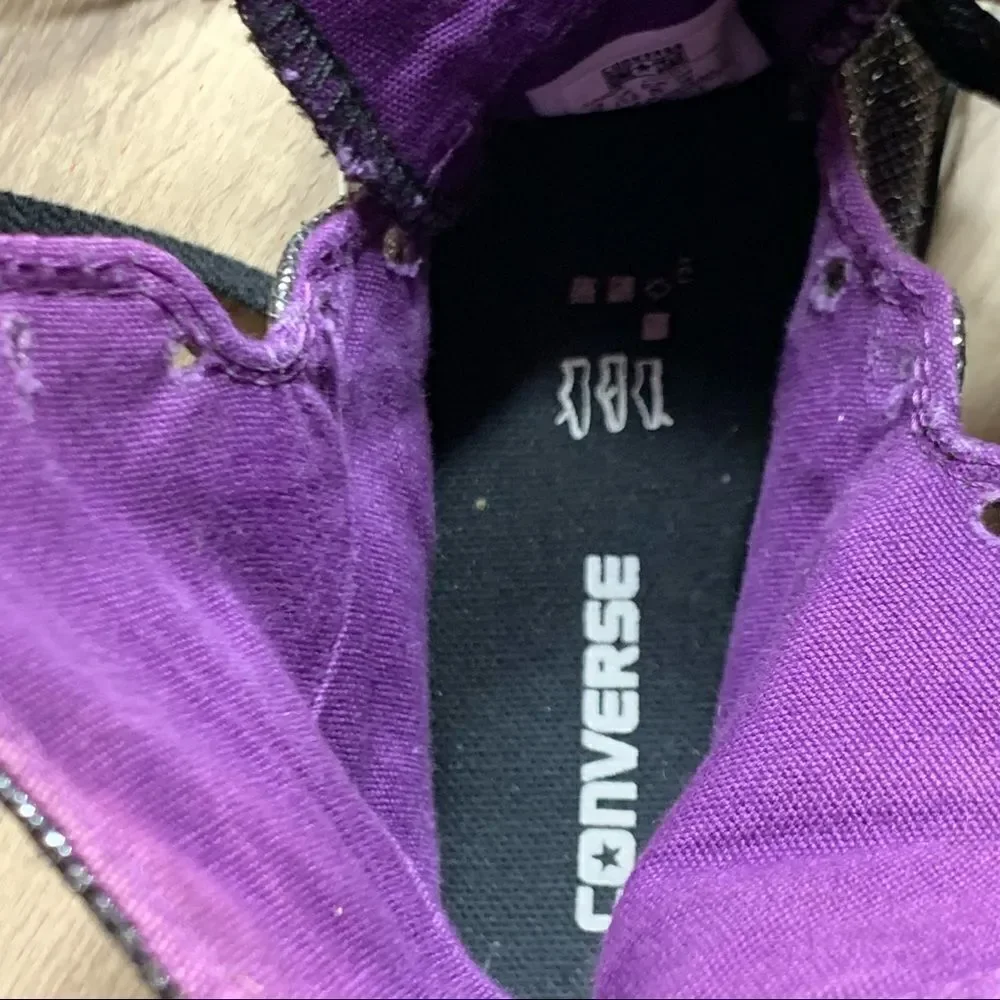 ‎Converse One Star girls sparkly high tops sneakers