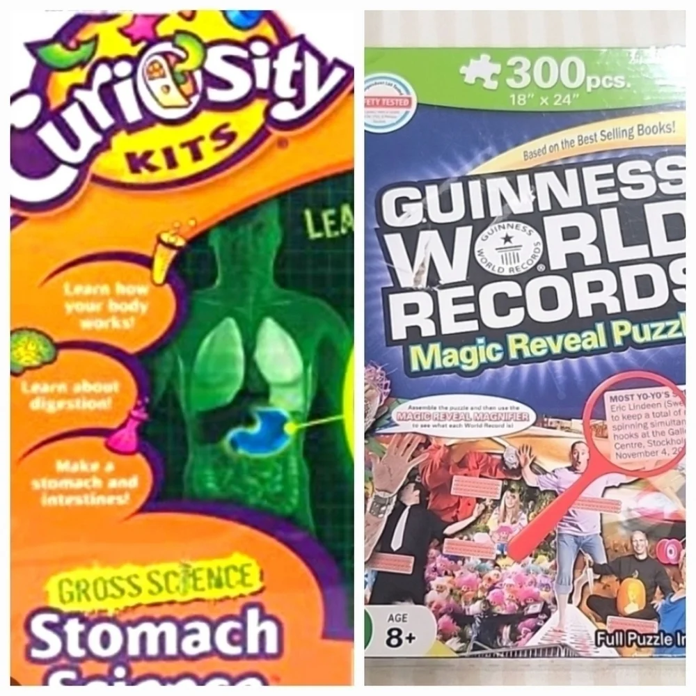 LOT Curiosity Kits Digestion & Guiness World Record Puzzle