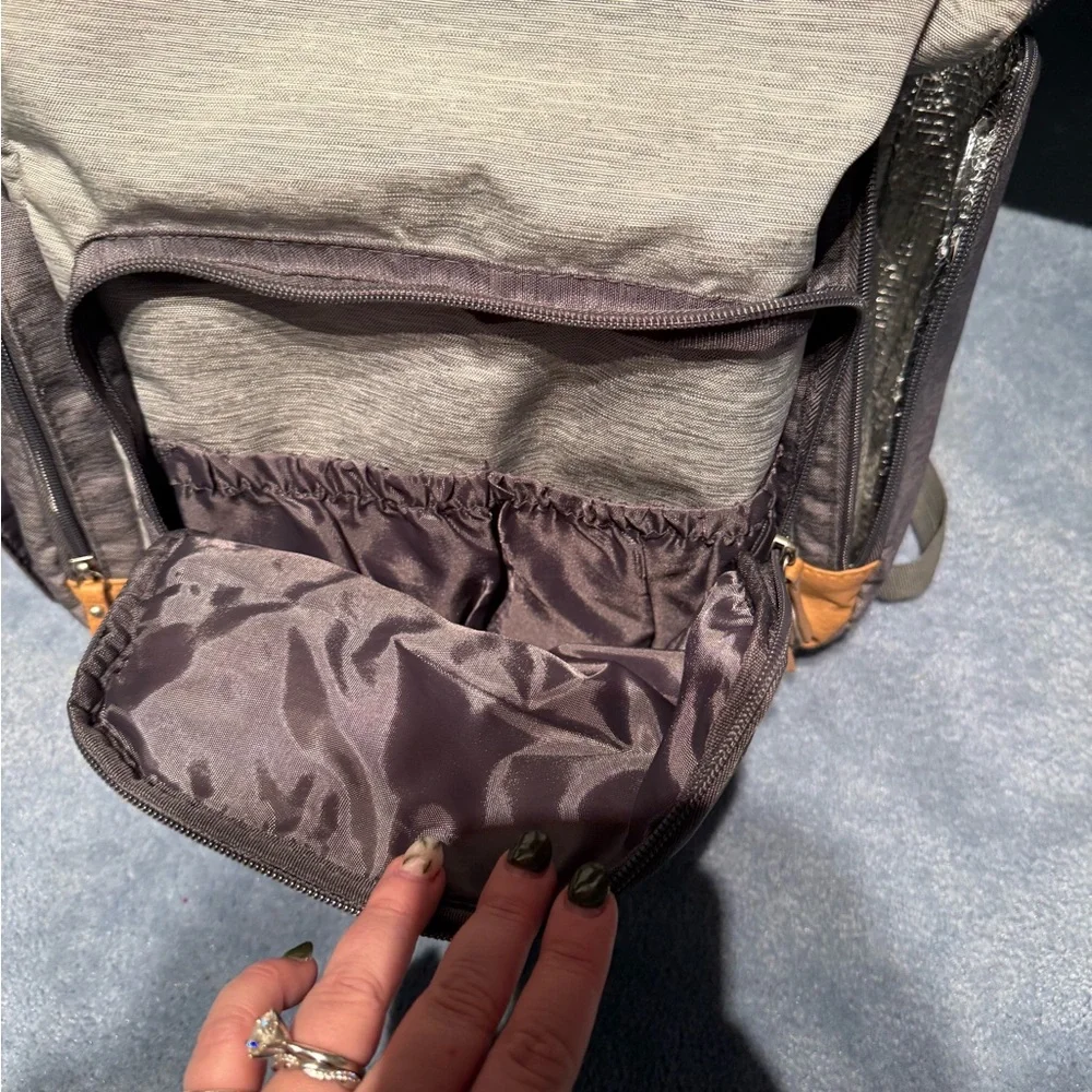 Eddie Bauer First Adventure Grey Diaper Bag Baby Tote