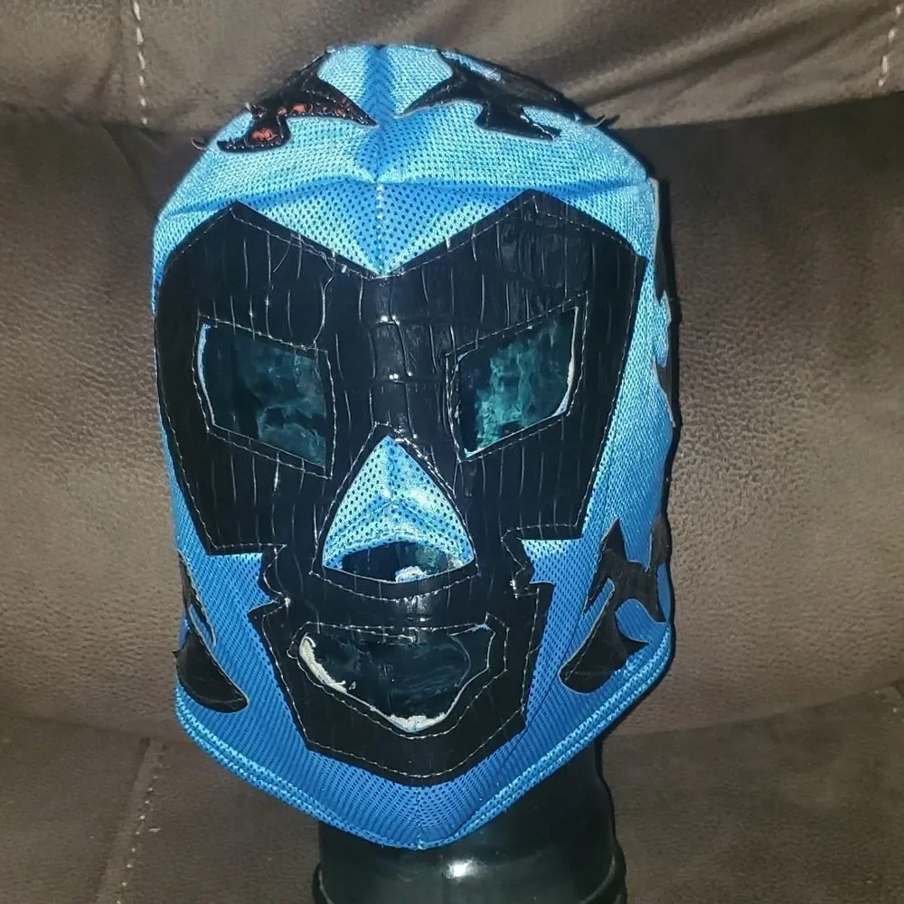 Lucha Libre Wrestling Mask Blue Black Nacho Libre