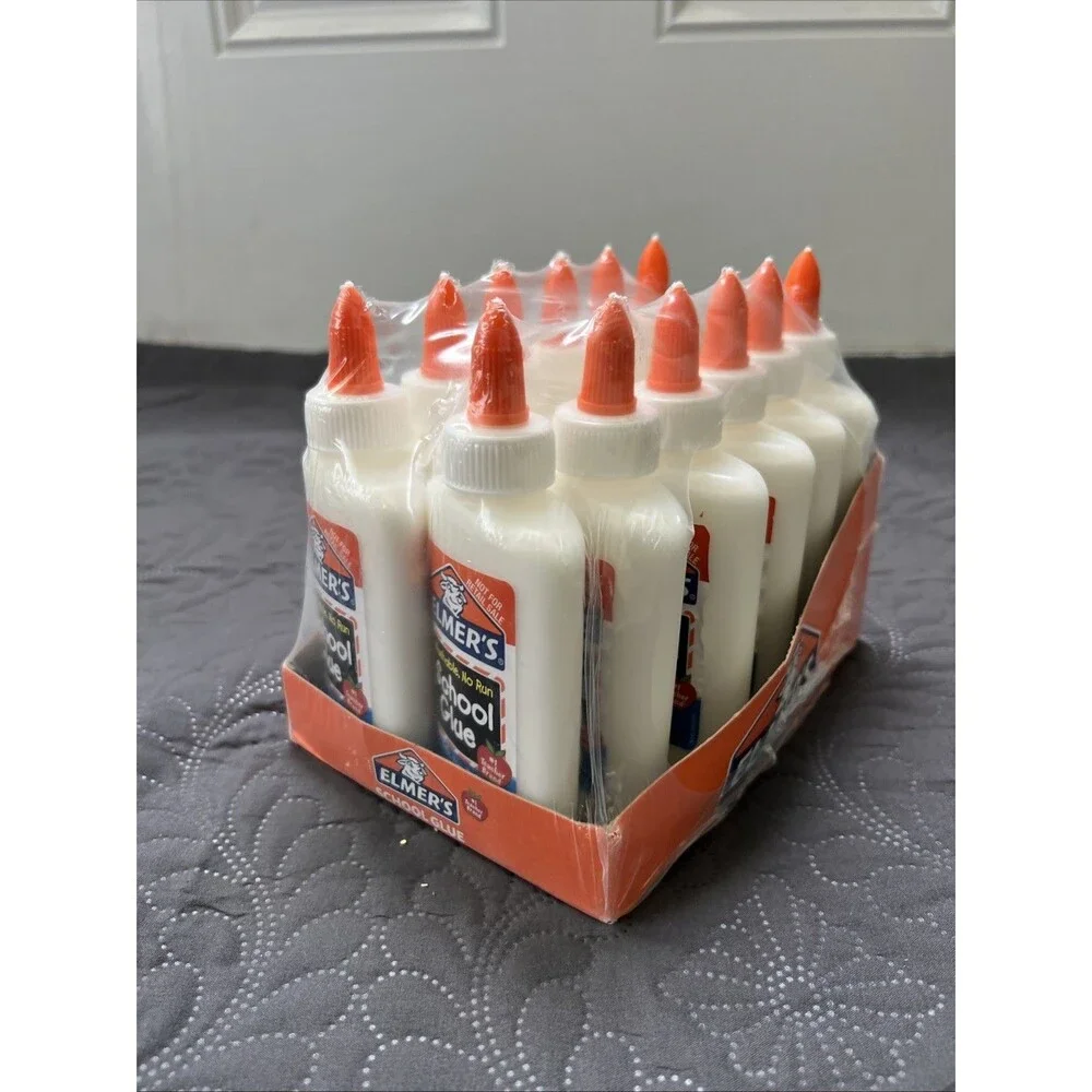 Sealed Elmers School Glue 12 Pack 4oz Each Washable No Run Teachers Home NEW