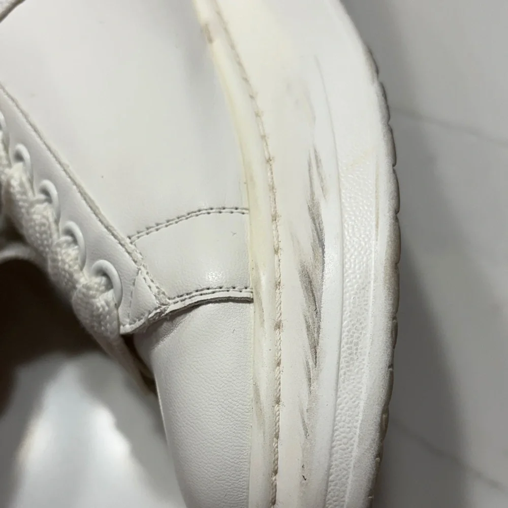 Steve Madden White and Pink Sneakers