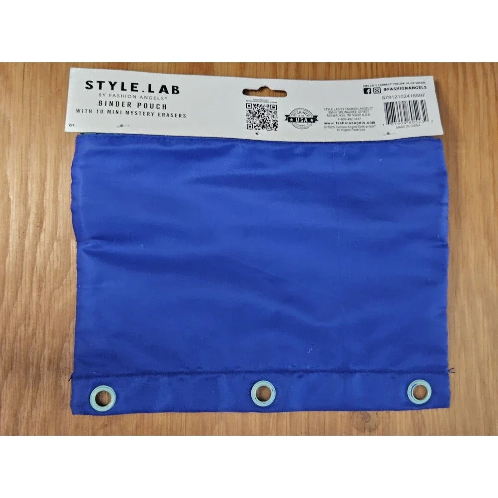 STYLE.LAB Fashion Angels Binder Pouch 3-Ring Pencil Case with 10 Mystery Erasers