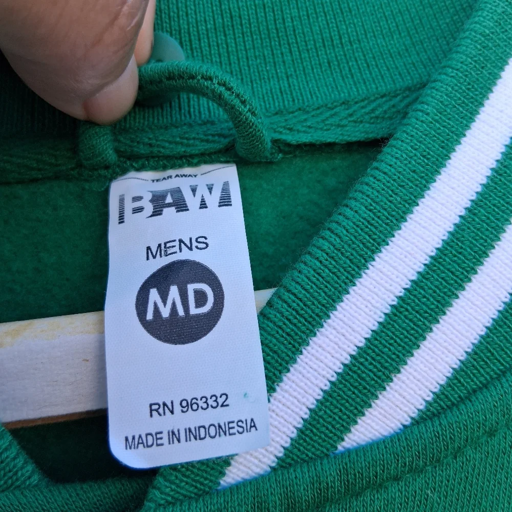 Men's Green and White Varsity Jacket