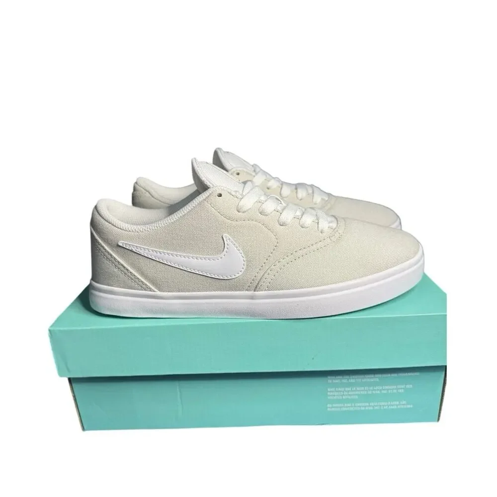 Nike SB Check Cnvs White Light Bone Sneaker Casual Youth 6.5 women’s 8 NIB