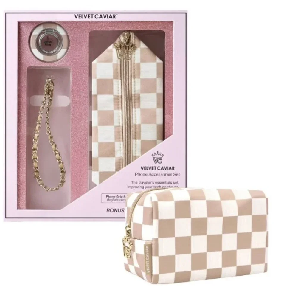 Velvet Caviar Phone Accessories Set, Nude Vibe Checker
