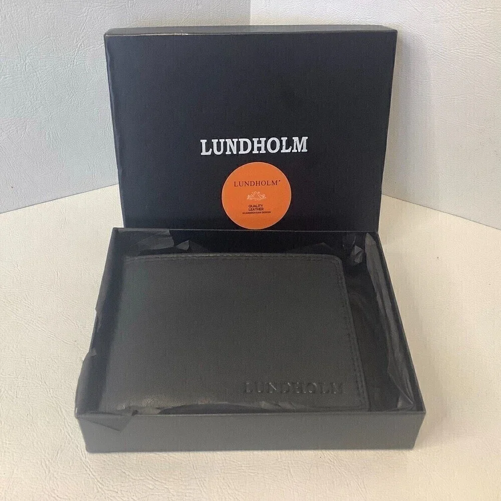 New Lundham Leather Wallet Scandinavian Design 4.75