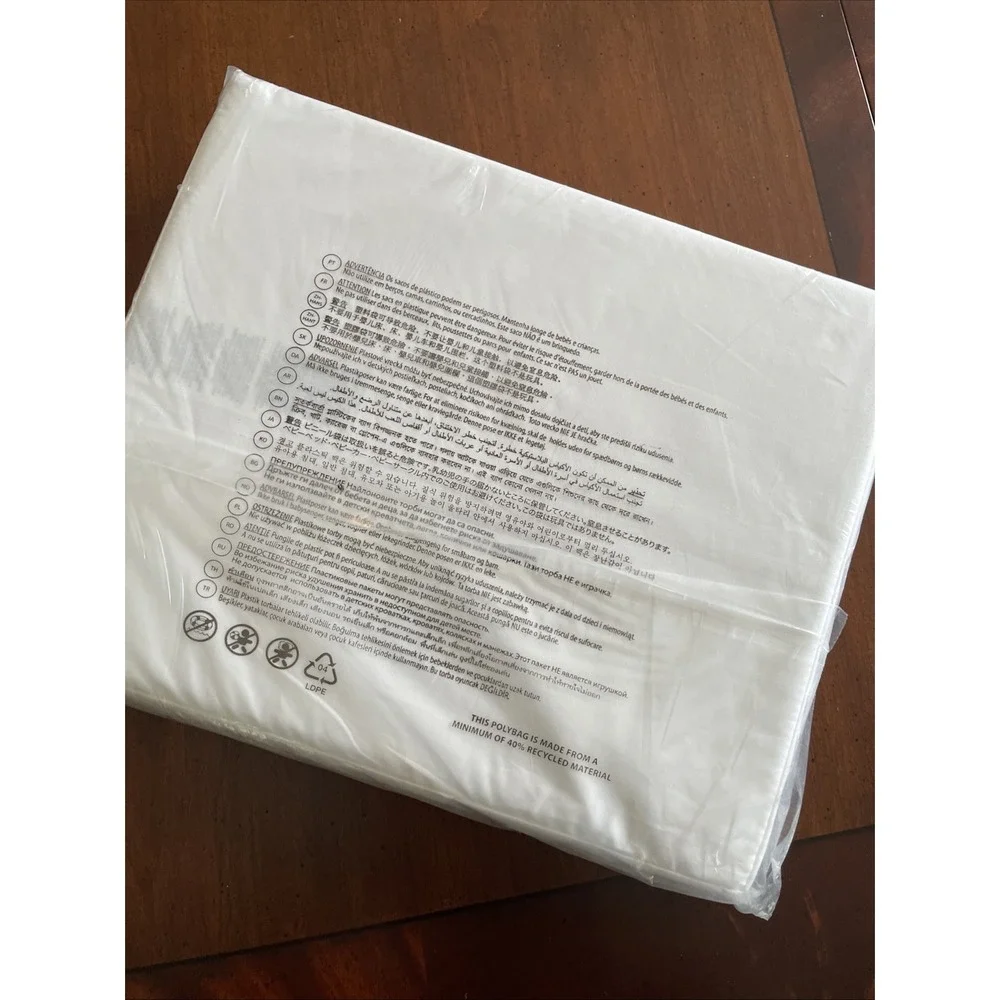 NEW Ralph Lauren Palmer Percale Cotton King flat sheet Sky Blue‎ White $200