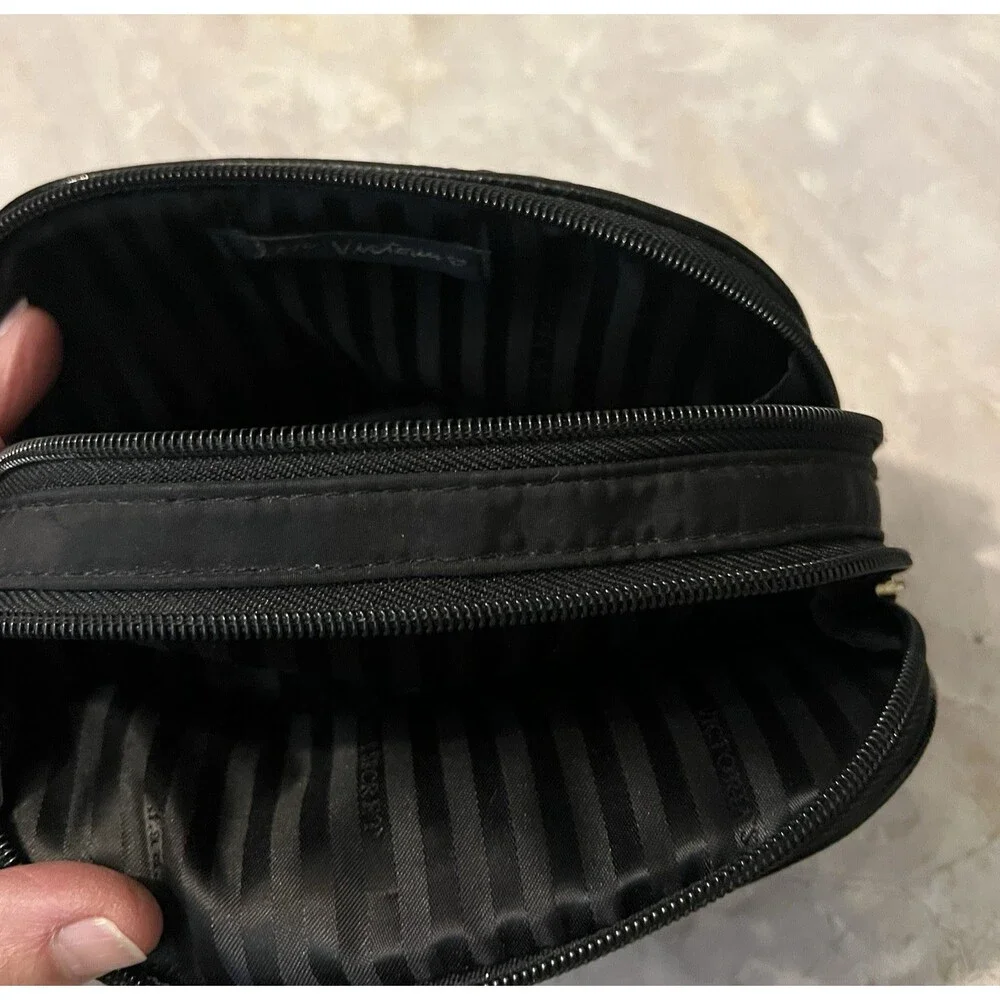 Victoria's Secret Runway Patch On-The-Go Beauty Makeup Cosmetic Bag Pouch Sequin