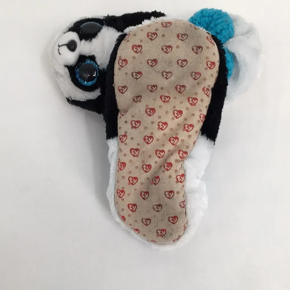 Ty Bamboo Panda Cute Slippers Grippy Bottom Kids Large 4-6