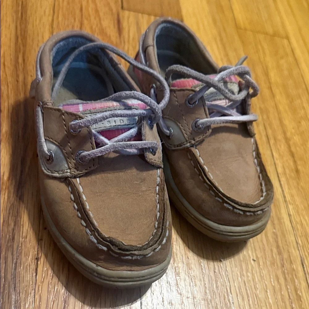 Little Kids Sperry Tan Leather Boat Shoes / unisex / Little Kid Sz 7.5