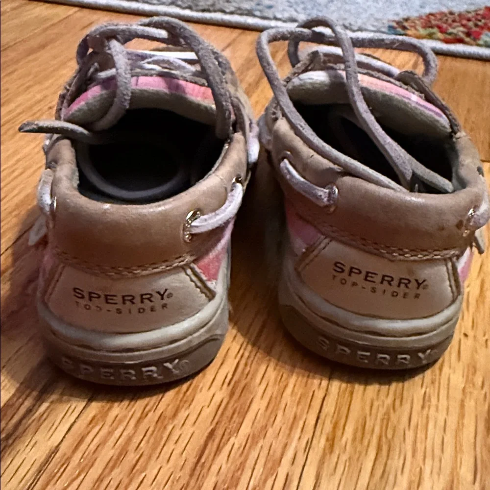 Little Kids Sperry Tan Leather Boat Shoes / unisex / Little Kid Sz 7.5