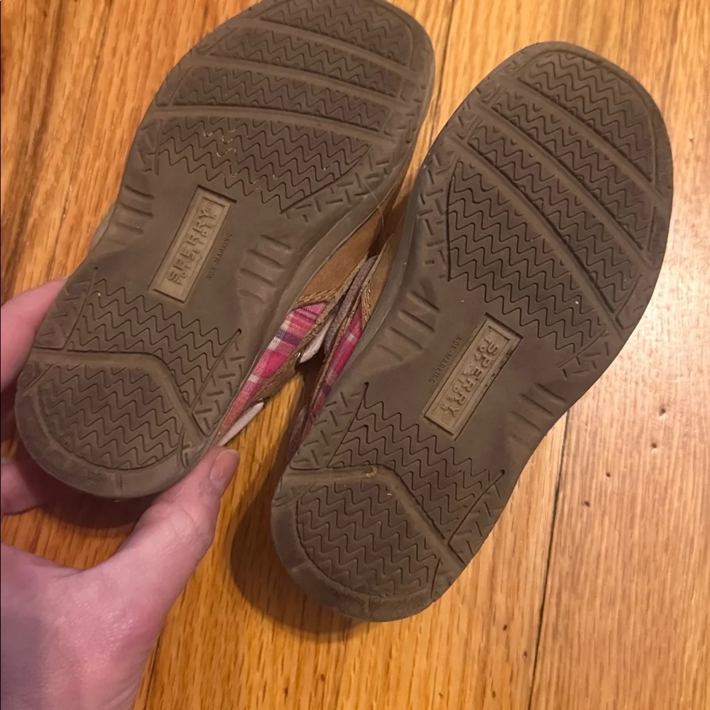 Little Kids Sperry Tan Leather Boat Shoes / unisex / Little Kid Sz 7.5