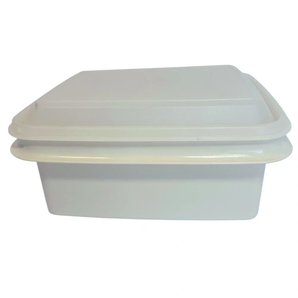 Vintage 1980’s Cream Colored Ice Cream Storage Container by Tupperware.