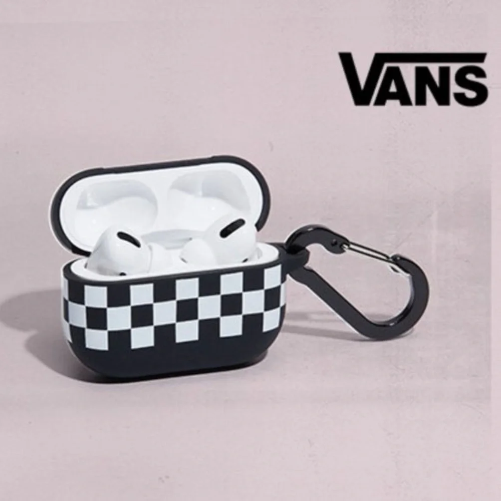 Vans Airpods Checkers Soft Silicone Case W/Clasp (VN0009MANOA) - Standard (2 Pc)