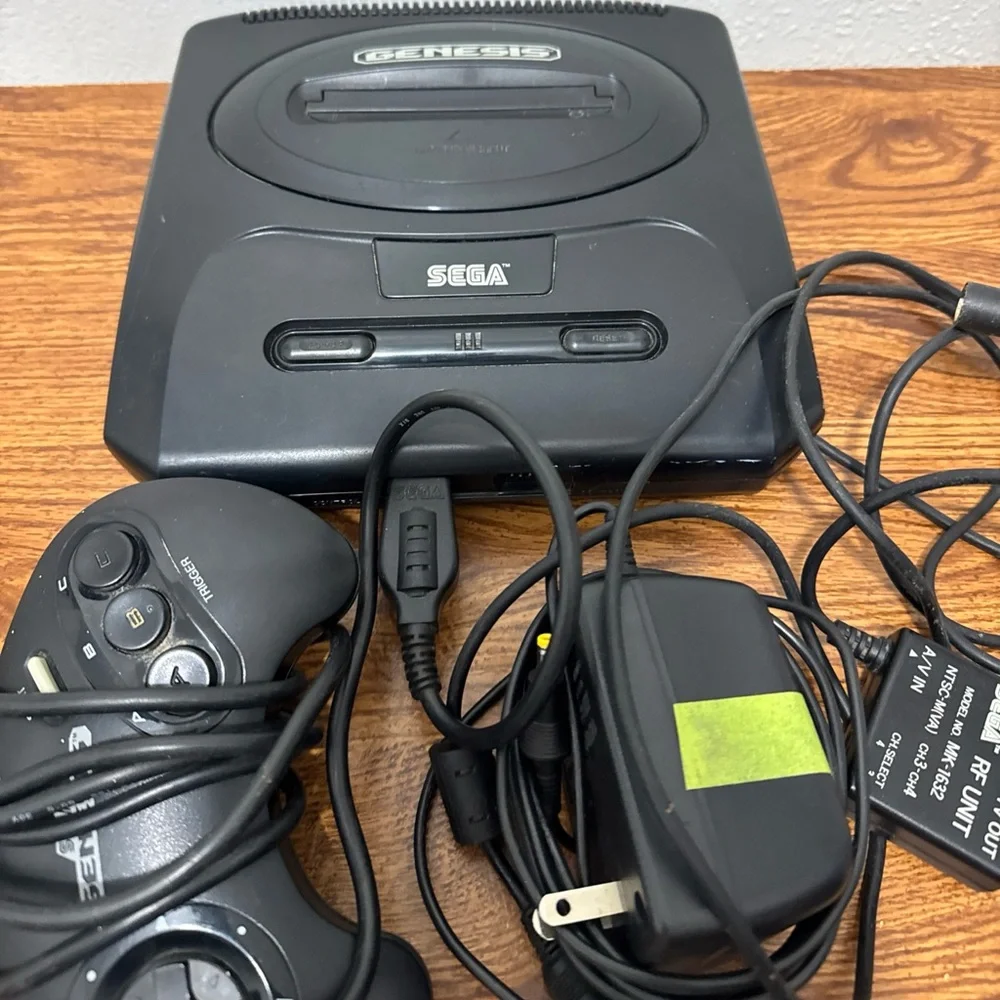 SEGA Genesis Console with Controller and Cables