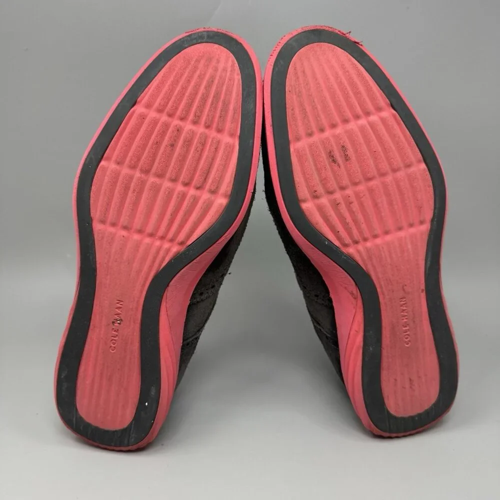 Cole Haan Grand Evolution Wingtip C26858 Shoes Suede Red Sole Mens Size 9W
