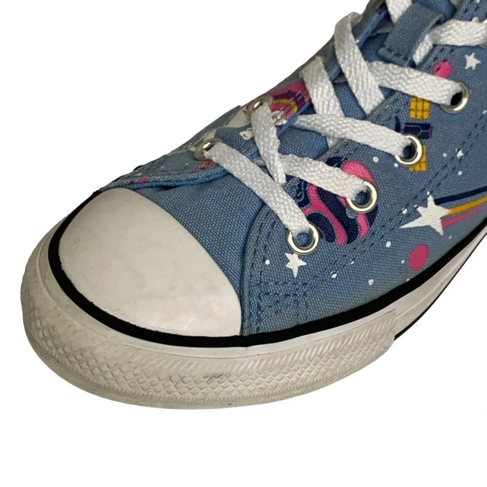 All Star Unicorn Converse Powder Blue High Top Girls Sneakers Size 3