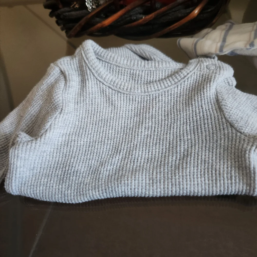 Carter's White and Gray Bodysuits Set