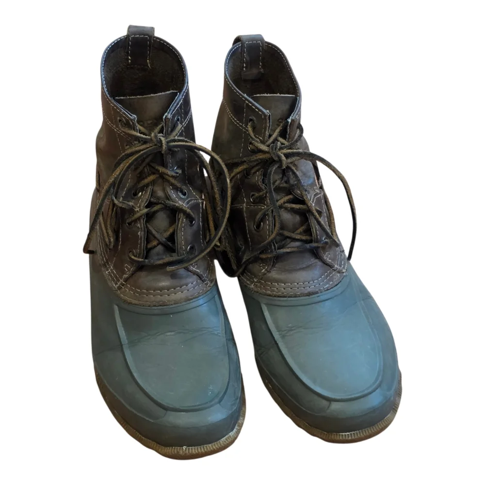 Sperry Men’s Size 8.5 M Duck Boots Leather Rubber Lace Up Waterproof STS13460