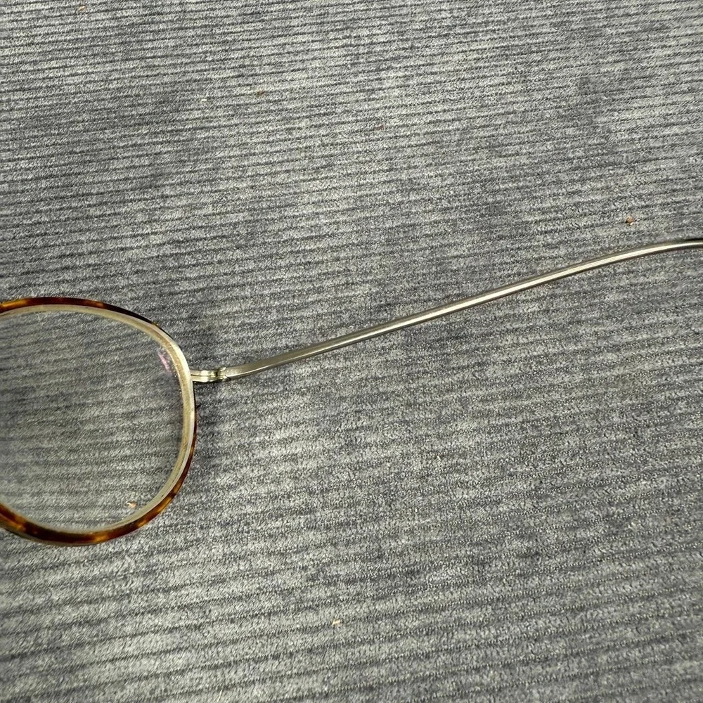 Zenni Round Tortoise Shell Eyeglasses Silver Metal Frame Retro Clear Lens